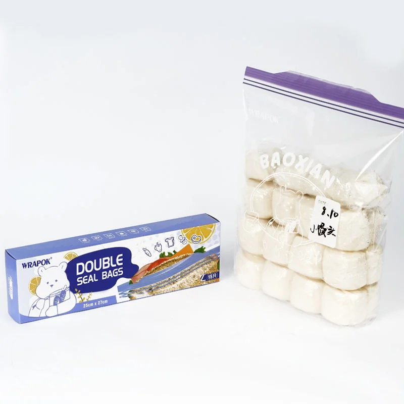 Food storage bag, plastic kitchen zipper sealed bag