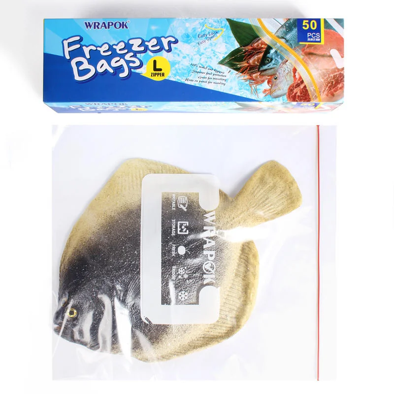 Custom printed plastic low-density polyethylene zipper lock bag, food-grade zipper food storage bag with slider