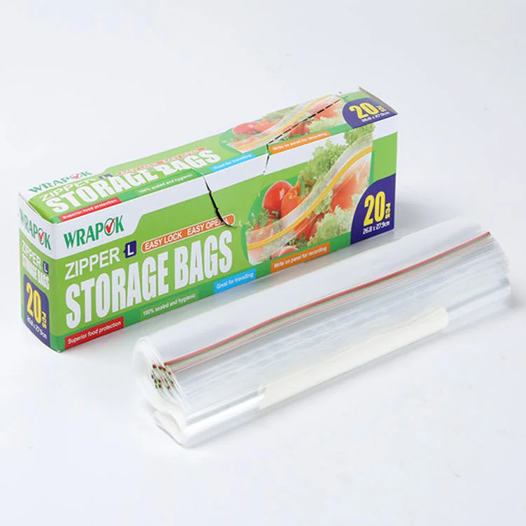 定制印刷塑料低密度聚乙烯拉链锁袋 食品级拉链滑块食品储存袋