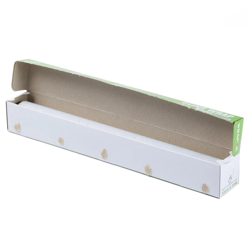 30cm x 60m, 10 micron thick, transparent, extra large roll, BPA-free, affordable, customizable, industrial, food wrap, food packaging, with certification, China